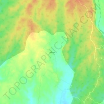 Haljora topographic map, elevation, terrain