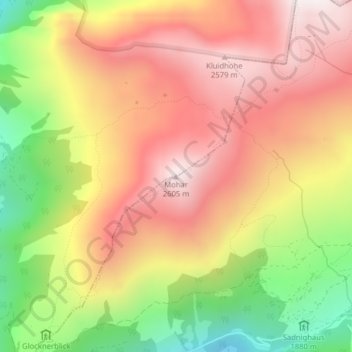 Mohar topographic map, elevation, terrain