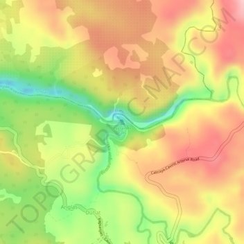 Pagsanjan Falls topographic map, elevation, terrain