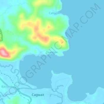 Tawagan topographic map, elevation, terrain