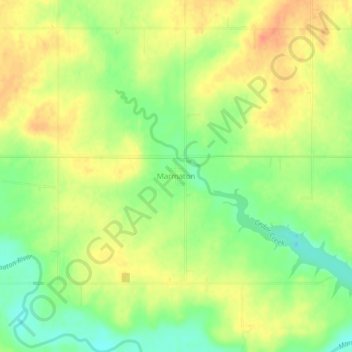 Marmaton topographic map, elevation, terrain