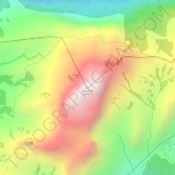 Anamudi topographic map, elevation, terrain