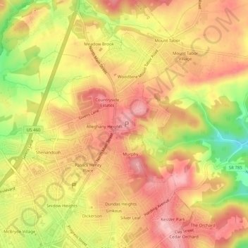 Maple Ridge topographic map, elevation, terrain