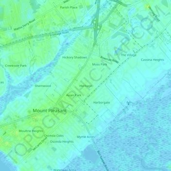 Heritage topographic map, elevation, terrain