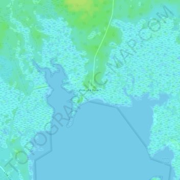 Wakulla Beach topographic map, elevation, terrain