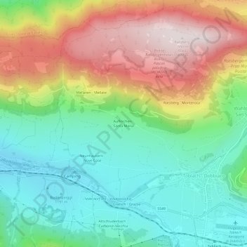 Aufkirchen - Santa Maria topographic map, elevation, terrain