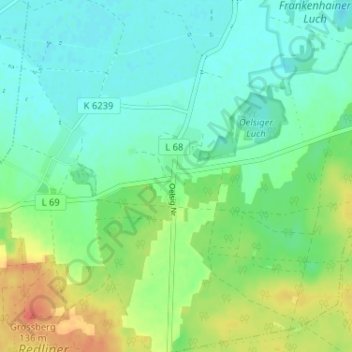 Oelsig topographic map, elevation, terrain