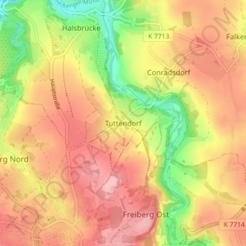 Tuttendorf topographic map, elevation, terrain