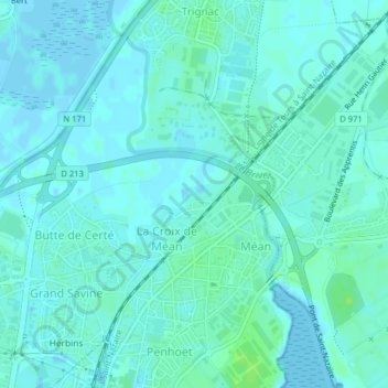 Menée Lambourg topographic map, elevation, terrain