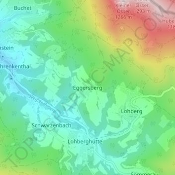 Eggersberg topographic map, elevation, terrain