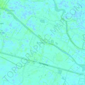 Ramankari topographic map, elevation, terrain