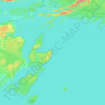 The Nest topographic map, elevation, terrain