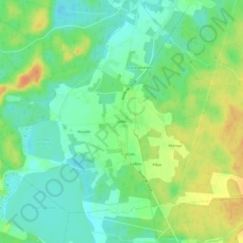 Lafille topographic map, elevation, terrain