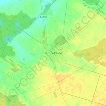 Tempelfelde topographic map, elevation, terrain