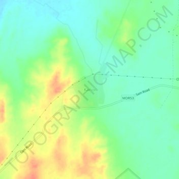 Kanoi topographic map, elevation, terrain