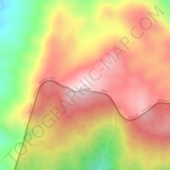 Gunung Apad Runan topographic map, elevation, terrain