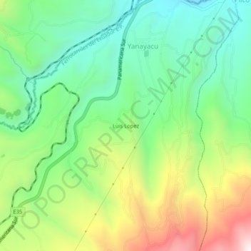 Luis Lopez topographic map, elevation, terrain
