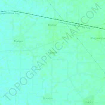 Mutton topographic map, elevation, terrain