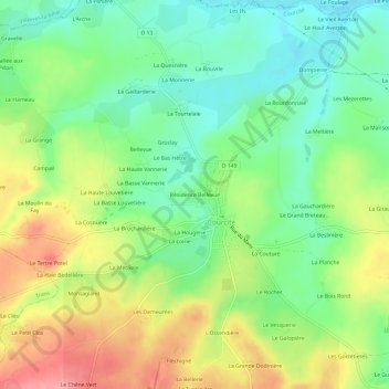Résidence Bellevue topographic map, elevation, terrain
