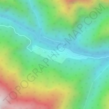 Nacho topographic map, elevation, terrain