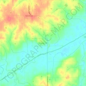 Spring Hill topographic map, elevation, terrain
