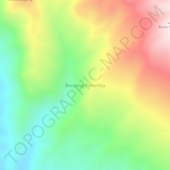 Benteng Paremba topographic map, elevation, terrain
