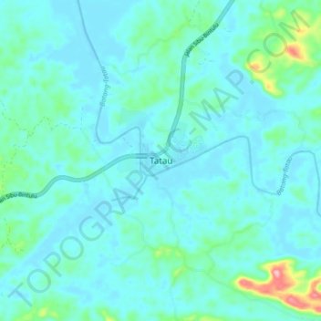 Tatau topographic map, elevation, terrain