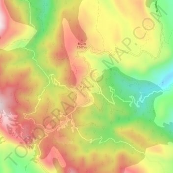 Kosmas topographic map, elevation, terrain