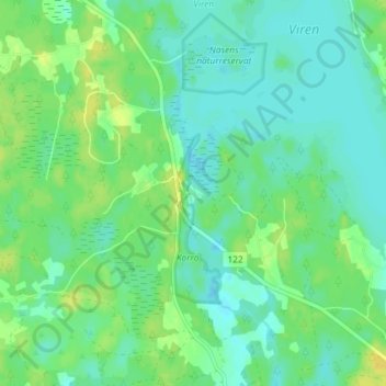 Korrö topographic map, elevation, terrain