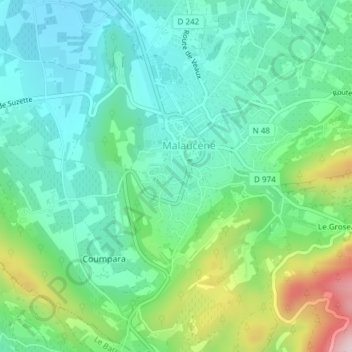 Cremessière topographic map, elevation, terrain