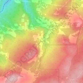 Llanfair topographic map, elevation, terrain