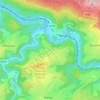 Xhierfomont topographic map, elevation, terrain