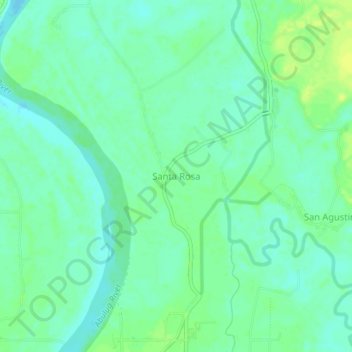 Santa Rosa topographic map, elevation, terrain