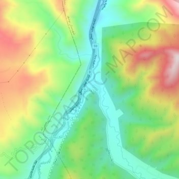 دوآب topographic map, elevation, terrain