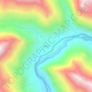 Khyber topographic map, elevation, terrain