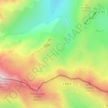 Fontaine Lombarde topographic map, elevation, terrain