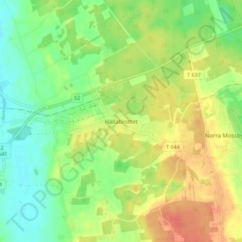 Hällabrottet topographic map, elevation, terrain