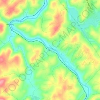 Curtis topographic map, elevation, terrain