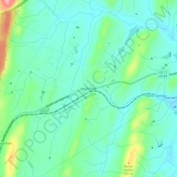 McDonald topographic map, elevation, terrain