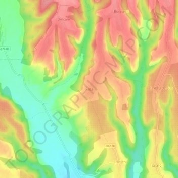 Fata topographic map, elevation, terrain