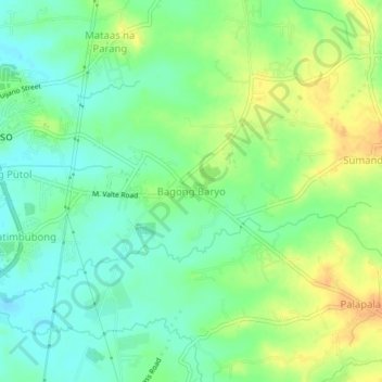 Bagong Baryo topographic map, elevation, terrain