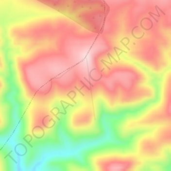 El Mencho topographic map, elevation, terrain