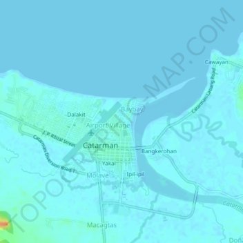 Talisay topographic map, elevation, terrain