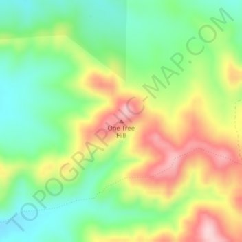 One Tree Hill topographic map, elevation, terrain