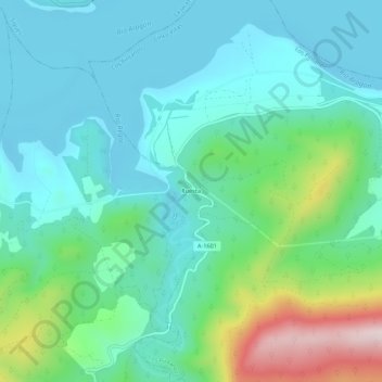 Ruesta topographic map, elevation, terrain