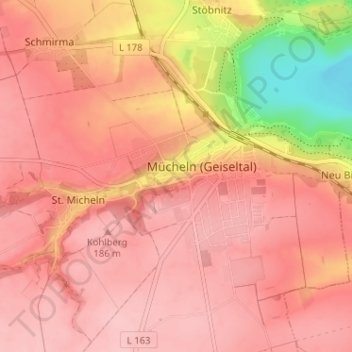 St. Ulrich topographic map, elevation, terrain