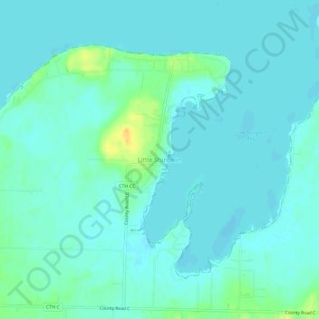 Little Sturgeon topographic map, elevation, terrain