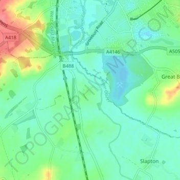 Grove topographic map, elevation, terrain