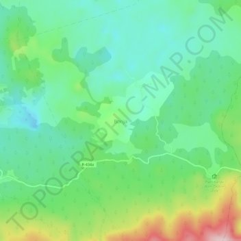 Borija topographic map, elevation, terrain