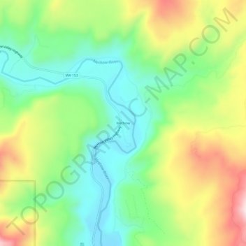 Methow topographic map, elevation, terrain